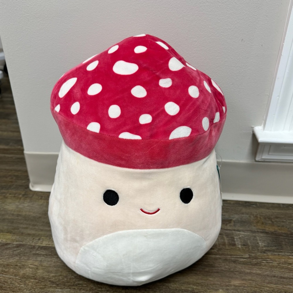 Kellytoy Squishmallows Malcolm Mushroom Plush Toy 16 inch NWT